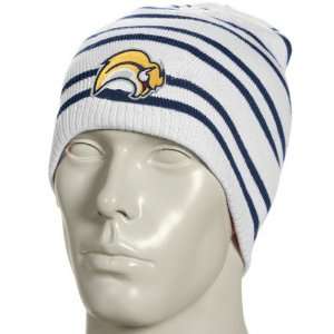   Sabres White Navy Blue Reversible Knit Beanie  Sports