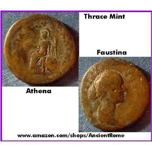  ANCIENT COIN HOUSE FAUSTINA. ATHENA. THRACE. IMPERIAL 