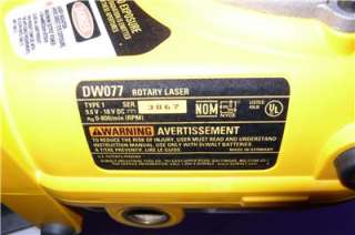 DEWALT DW077 18 Volt Self Leveling Cordless Rotary Laser Kit  