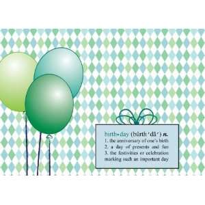 Birchcraft Studios 2022 Definition of Birthday   Silver Lined Envelope 