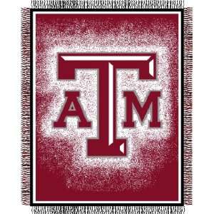  College Triple Woven Jacquard Throw   Texas A and M