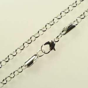  20 Inch Silver Plated 3.8mm Rolo Chain Arts, Crafts 
