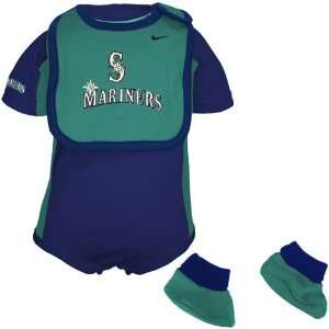  Nike Seattle Mariners Infant Bib & Bootie Set Sports 
