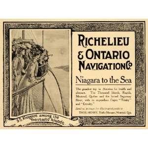  1907 Ad Richelieu Ontario Navigation Co S S Kingston 