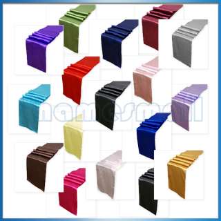   106 Satin Table Runner Wedding Party Decoration Supply Chair Sash Tie