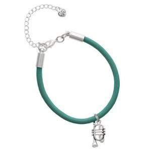  Trumpet Charm on a Teal Malibu Charm Bracelet Jewelry