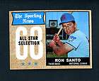 1968 Topps # 366 Ron Santo All Star EX+ cond Chicago Cubs