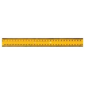 Ruler; Senior; Both edges are calibrated in mm; One edge numbered in 