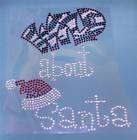 Christmas Better Not Pout Rhinestone Iron On Transfer Bling items in 