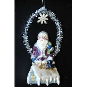  Vintage style Holiday Ornament in Frosty Wintery Colors 