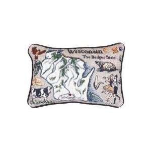  Set of 2 Wisconsin The Badger State Decorative Throw 