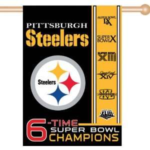   6X Super Bowl Champions 28x40 Double Sided Banner