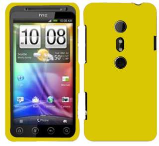 YELLOW SILICONE SKIN CASE COVER FOR HTC EVO 3D  