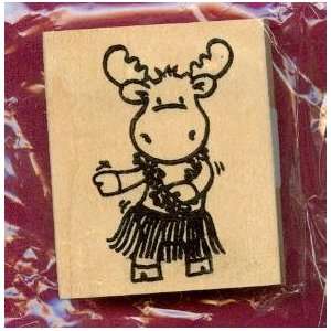  Hula Sophie Rubber Stamp on 2.5 X 2.5 Block Everything 
