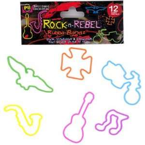  Rubba Bandz Shaped Rubber Bands 12Pack Rock N Rebel Toys 