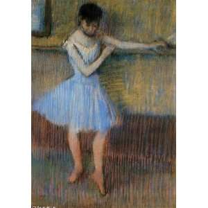   paintings   Edgar Degas   24 x 34 inches   Dancer in Blue at the Barre