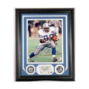  Barry Sanders Detroit Lions Autographed Photomint with 2 