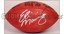 ELI MANNING NEW YORK GIANTS AUTOGRAPHED OFFICIAL NFL LEATHER GAME 