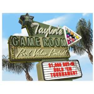  Personalized Game Room Horizontal Print