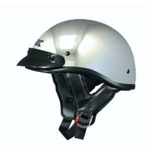  AFX FX 66 Beanie Solid Half Helmet Large  Silver 