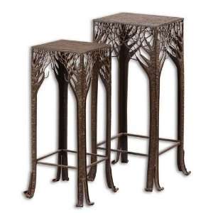  Beecher Pedestals S/2 by Uttermost