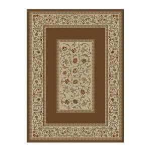  Concord Global Rugs Ankara Collection Floral Border Brown 