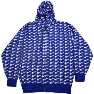 Famous Stars and Straps   Exodus Blue/White Zip Hoodie   Ships in 24 
