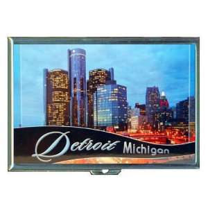  Detroit, Michigan, Skyline Eve ID Holder, Cigarette Case 