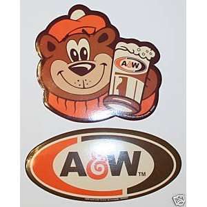 Root Beer Soda Pop Logo & Funko Bear (Lot of 2)   Sticker / Decal 