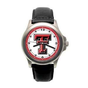   Red Raiders Mens Rookie League Leather Strap Watch