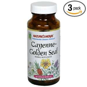 Twinlab Natures Herbs Cayenne Golden Seal 500mg, 100 Capsules (Pack 