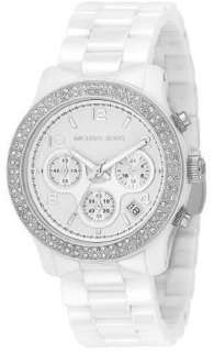 Michael Kors   Ladies White Ceramic Crystal Chronograph Watch MK5375 