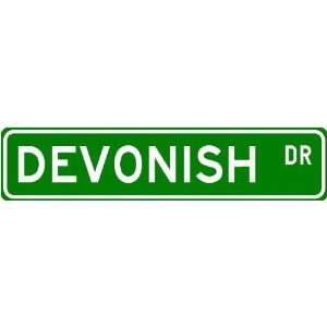  DEVONISH Street Sign ~ Personalized Family Lastname Sign 