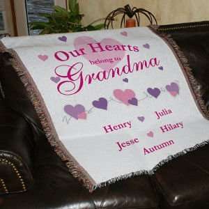  Personalized Our Hearts Belong ToTapestry Throw Blanket 