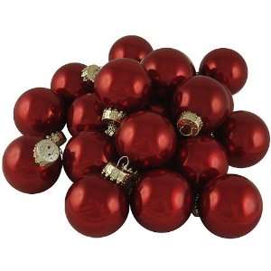   Pearl Burgundy Red Glass Ball Christmas Ornaments 1.5