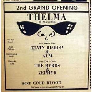  Byrds Zephyr Los Angeles 1969 Concert ad