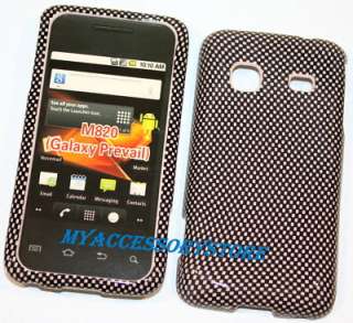   Samsung M820 Galaxy Prevail Carbon Fiber Design Hard Phone Case Cover
