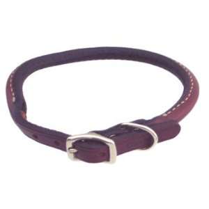   3/8 Rolled Leather Collar in Mahogany