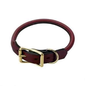  Mendota Rolled Leather Dog Collar 18in x 3/4in Pet 