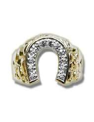065 ct Mens Diamond Horseshoe Ring