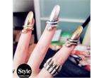 1pc Vintage punk gold claw ring finger nail rings 