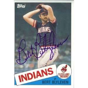  Bert Blyleven autographed (Cleveland Indians) 1985 Topps 