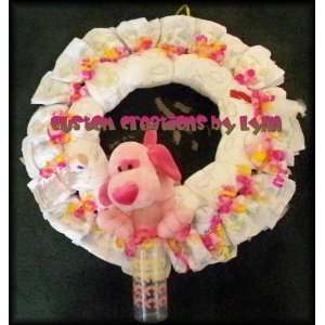  Girl Baby Diaper Wreath 