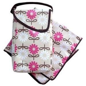  JJ Cole Diapers and Wipes Pod in Pink Daisy Baby