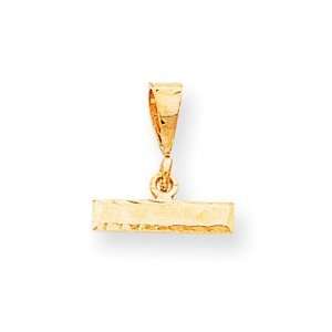  14k Yellow Gold Medium Diamond cut Top Charm Jewelry