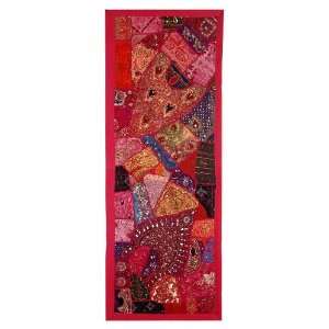  Unique Indian Design Pinkish Red Runner Rug Art Home Decor Wall 