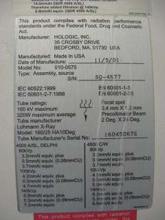 Hologic Inc. QDR 4500 X Ray Bone Density Densitometer  