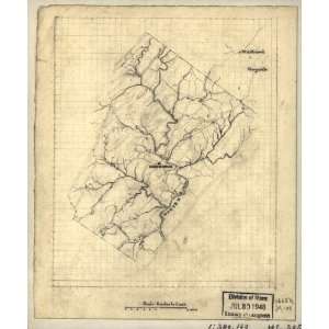  Civil War Map Map of Rockbridge County, Virginia.