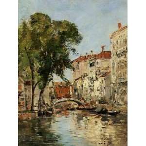   name A Small Canal in Venice, By Boudin Eugène 