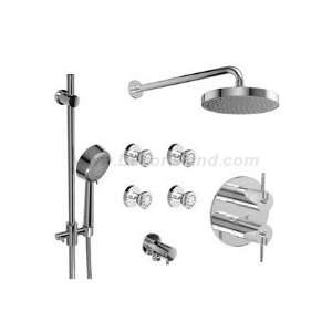   shower rail 4 body jets and shower head KIT#483CSTMBN Brushed Nickel